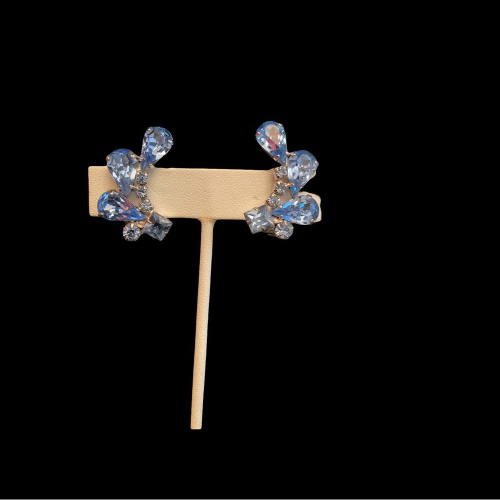 WEISS BLUE CLIP EARRINGS